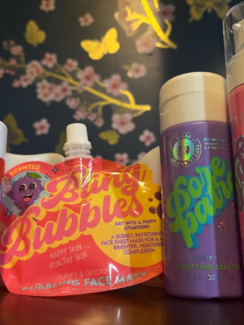 Bling Bubbles Bubbling Face Mask + Pore Patrol Clarifying Skin Toner Duo